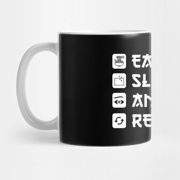 Eat Sleep Anime Repeat by Monosshop